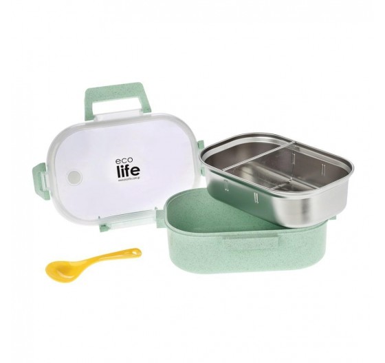 ΦΑΓΗΤΟΔΟΧΕΙΟ ΜΕ ΧΩΡΙΣΜΑ 900ML- LIGHT GREEN