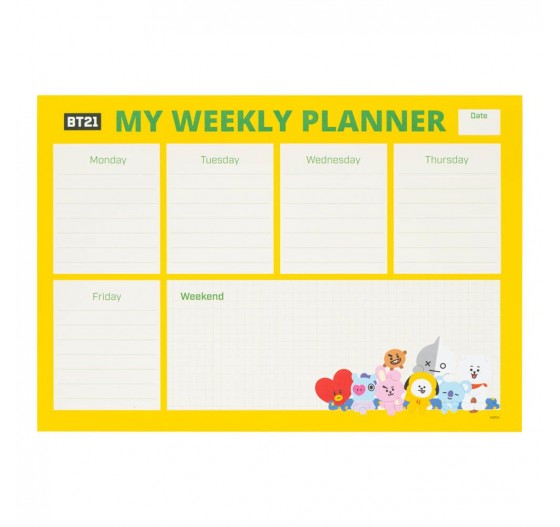 ΕΒΔΟΜΑΔΙΑΙΟ PLANNER ΜΠΛΟΚ A4 BT21